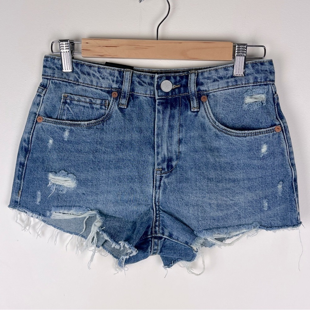 Blank NYC | Vintage Wash 70s Vibe Cowgirl High Rise Denim Shorts Jorts | 24 - Picture 3 of 12